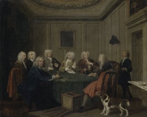 Un club de gentlemen, vers 1730