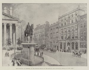 Siège social, à Cornhill, de la branche britannique de la Mutual Life Insurance Company de New York - Joseph Holland Tringham