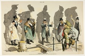 Regarder en arrière, de Puck - Joseph Keppler