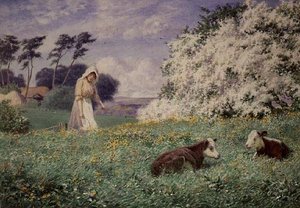 Nourrir les veaux - Joseph Kirkpatrick