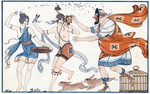 Méfaits en fresques, le carnaval à Pompéi - illustration de la Vie Parisienne, 1923