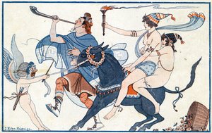 Méfaits en fresques, le carnaval à Pompéi - illustration de la Vie Parisienne, 1923 - Joseph Kuhn Regnier