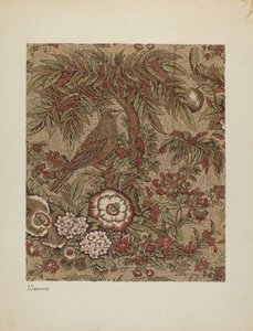 Chintz de coton imprimé, c. 1940