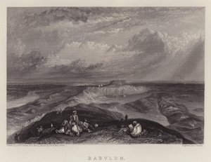 Babylone (lithographie en couleur) - Joseph Mallord William (after) Turner