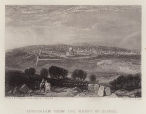 Jérusalem depuis le Mont des Oliviers - Joseph Mallord William (after) Turner