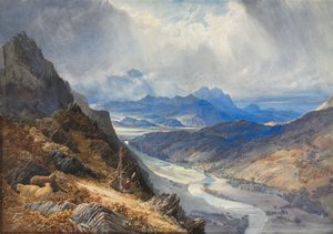 Vue de Moel Cynwich : Regardant la vallée d