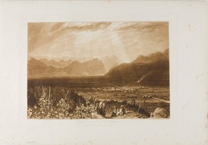 Chaîne des Alpes de Grenoble à Chambéry, planche 40 de Liber Studiorum - Joseph Mallord William Turner