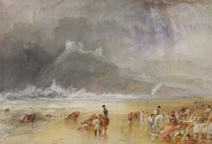 Château de Criccieth, Nord du Pays de Galles, vers 1835