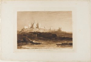Château de Dunstanborough, planche 14 de Liber Studiorum - Joseph Mallord William Turner