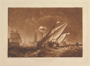 Entrée du port de Calais, Liber Studiorum, partie XI, planche 55