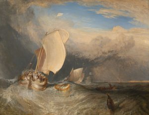 Bateaux de pêche avec bonimenteurs négociant le poisson - Joseph Mallord William Turner