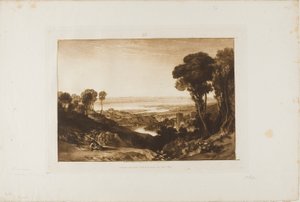 Jonction de Severn et Wye, planche 28 de Liber Studiorum