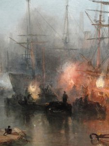 Les haleurs de charbon au clair de lune, détail, 1835 - Joseph Mallord William Turner