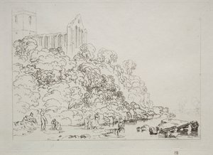 Liber Studiorum : Abbaye de Dumblain, Écosse - Joseph Mallord William Turner
