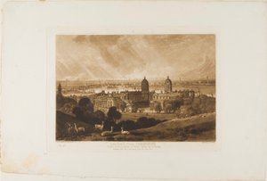 Londres depuis Greenwich, planche 26 de Liber Studiorum