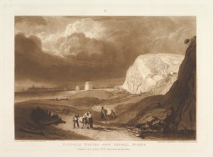 Tours Martello près de Bexhill, Sussex Liber Studiorum, partie VII, planche 34, juin 1811