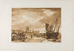 Scène sur la côte française, planche 4 du Liber Studiorum