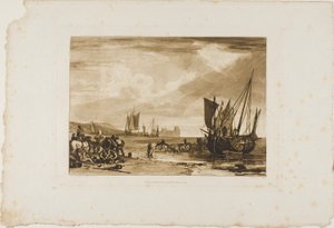 Scène sur la côte française, planche 4 du Liber Studiorum