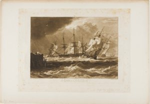 Navires dans une brise, planche 10 de Liber Studiorum