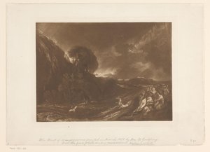 Paysage orageux avec inondation et naufragés (Landschapsstudies, Liber Studiorum)