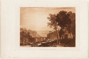 Le Pont et les chèvres, planche 43 de Liber Studiorum