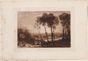 Le Pont au milieu de la distance, planche 13 de Liber Studiorum