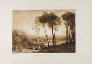 Le Pont au milieu de la distance, planche 13 de Liber Studiorum