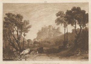 Le château au-dessus des prairies - Joseph Mallord William Turner