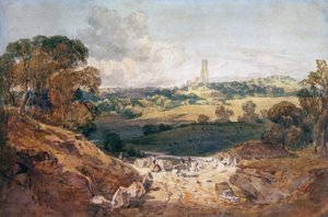 Vue de Fonthill depuis une carrière de pierre, c.1799