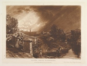 Ramasseurs de cresson, Rails Head Ferry Bridge, Twickenham Liber Studiorum, 1er janvier 1819 - Joseph Mallord William Turner