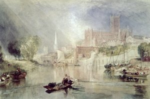 Cathédrale de Worcester et rivière Severn - Joseph Mallord William Turner