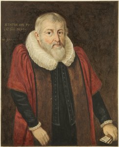 Portrait de George Harrington, Maire de Bristol 1617, dans le Conseil Municipal
