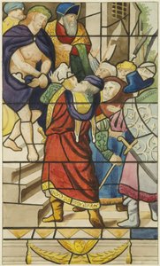 Vitrail dans St Mark - scène de la Passion du Christ - Joseph Manning