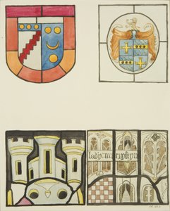 Vitrail dans la fenêtre de la chapelle des Tisserands dans l
