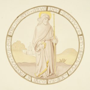 Vitrail dans la fenêtre de la chapelle privée du palais épiscopal : Saint Jacques - Joseph Manning