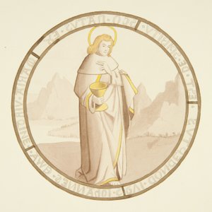 Vitrail dans la fenêtre de la chapelle privée du palais épiscopal : Saint Jean