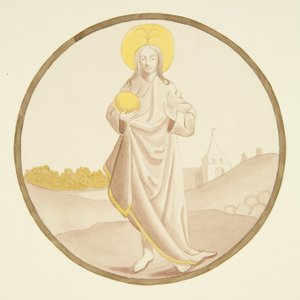 Vitrail dans la chapelle privée du palais de l