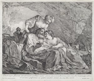 Loth et ses filles - Joseph Marie Vien
