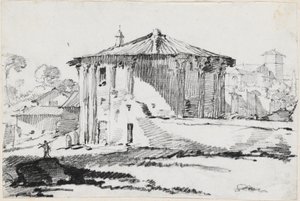 Le temple rond sur la Piazza Bocca della Verità, Rome - Joseph Marie Vien