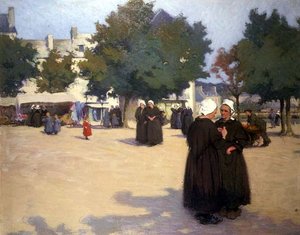 La place du village, Bretagne