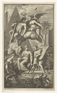 Hercule couronné par Victoria (Page de titre pour: Cornelis de Bruyn, Reizen, 1698) - Joseph Mulder