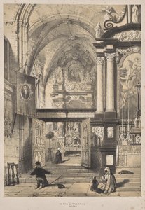 Architecture du Moyen Âge: Dans la Cathédrale, Bruges - Joseph Nash
