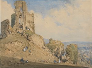 Château de Corfe, Dorset - Joseph Nash