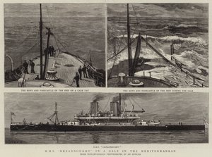 HMS Dreadnought dans une tempête en Méditerranée - Joseph Nash