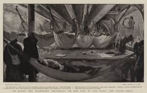 À bord du transport Bavarian en route vers le Cap, le pont des troupes - Joseph Nash