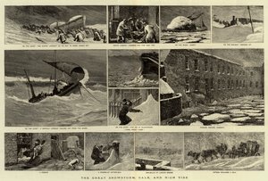 La Grande Tempête de Neige, Ouragan et Marée Haute - Joseph Nash