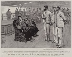 Le naufrage du Kow Shing, les officiers britanniques discutant avec les généraux chinois - Joseph Nash