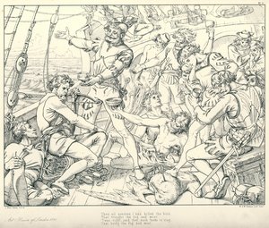 Illustration pour La Complainte du vieux marin de Coleridge - Joseph Noel (after) Paton