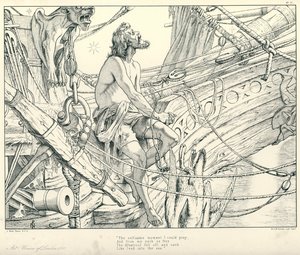 Illustration pour La Complainte du vieux marin de Coleridge - Joseph Noel (after) Paton