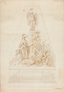 Étude pour le monument aux capitaines de marine William Bayne, William Blair et Lord Robert Manner - Joseph Nollekens
